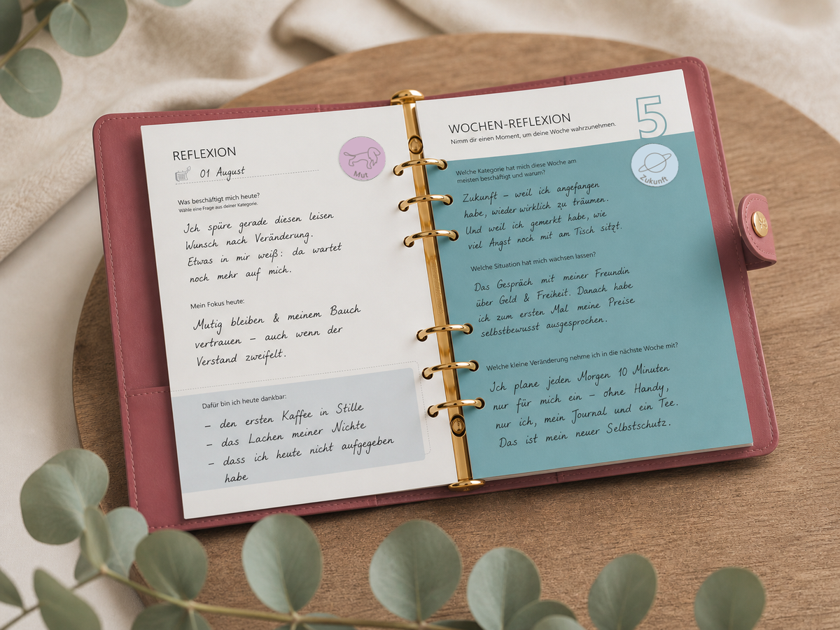 to myself. Journal in Rosa – Detail